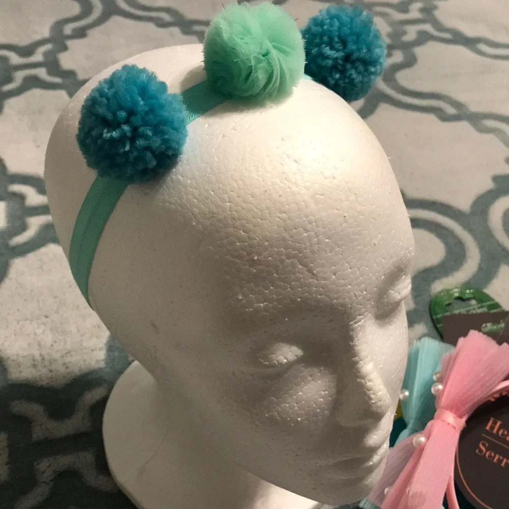 Kids Headband and Bath Gift Set - Pink & Aqua